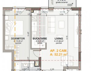 Lakás 2 szobák eladó on Cluj-napoca, Zóna Marasti