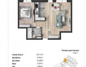 , 55m2 on Cluj-napoca, Zóna Marasti