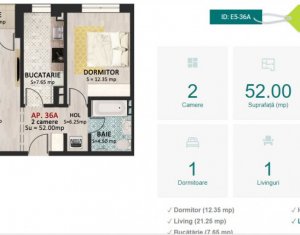 Lakás 2 szobák eladó on Cluj-napoca, Zóna Marasti