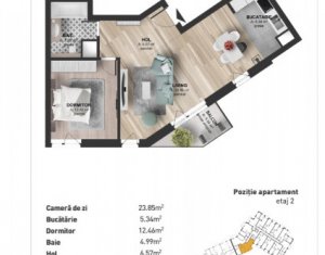 , 54m2 on Cluj-napoca, Zóna Marasti