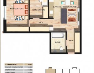 Lakás 3 szobák eladó on Floresti