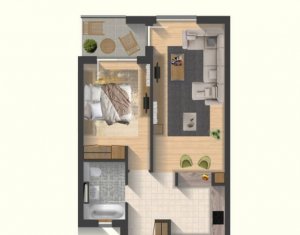 Lakás 2 szobák kiadó on Cluj-napoca, Zóna Centru