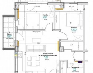 Lakás 3 szobák eladó on Cluj-napoca, Zóna Zorilor