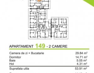 Lakás 2 szobák eladó on Cluj-napoca, Zóna Gheorgheni