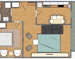 Lakás 2 szobák kiadó on Cluj-napoca, Zóna Buna Ziua