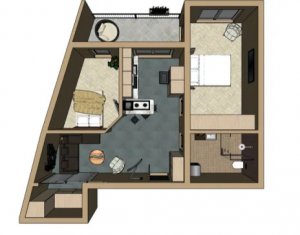 Lakás 3 szobák eladó on Cluj-napoca, Zóna Centru