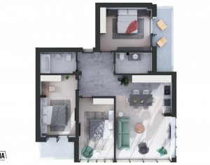 Lakás 4 szobák eladó on Cluj-napoca, Zóna Centru