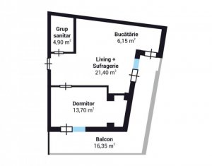 Lakás 2 szobák eladó on Cluj-napoca, Zóna Centru