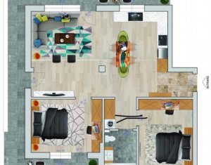 Lakás 3 szobák eladó on Floresti