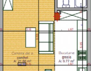 Lakás 1 szobák eladó on Cluj-napoca, Zóna Marasti
