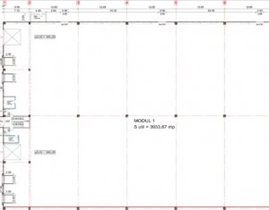 Hala 2000mp clasa A, nod autostrada A3 Gilau