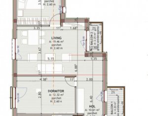 Lakás 3 szobák eladó on Cluj-napoca, Zóna Zorilor