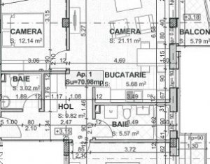 Lakás 3 szobák eladó on Cluj-napoca, Zóna Borhanci