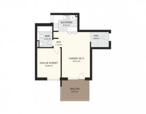 , 44m2 on Cluj-napoca, Zóna Buna Ziua