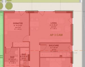 Lakás 3 szobák eladó on Cluj-napoca, Zóna Borhanci