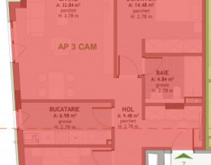 Lakás 3 szobák eladó on Cluj-napoca