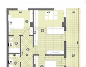 , 71m2 dans Cluj-napoca, zone Someseni