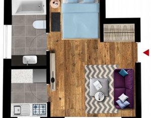 , 25.64m2 dans Floresti