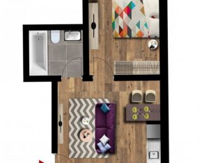 , 34.95m2 on Floresti