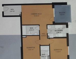 Lakás 3 szobák eladó on Cluj-napoca, Zóna Buna Ziua