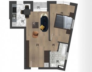 Lakás 2 szobák kiadó on Cluj-napoca, Zóna Bulgaria