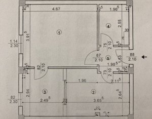 Lakás 2 szobák eladó on Cluj-napoca, Zóna Manastur