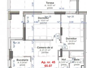 Lakás 3 szobák eladó on Cluj-napoca, Zóna Marasti