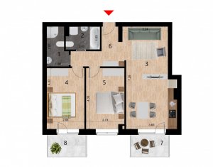 Lakás 3 szobák eladó on Cluj-napoca, Zóna Zorilor