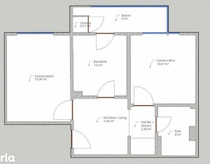 Appartement 2 chambres à vendre dans Cluj-napoca, zone Manastur