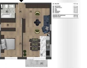 Lakás 2 szobák eladó on Cluj-napoca, Zóna Marasti