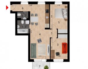 Lakás 3 szobák eladó on Cluj-napoca, Zóna Zorilor