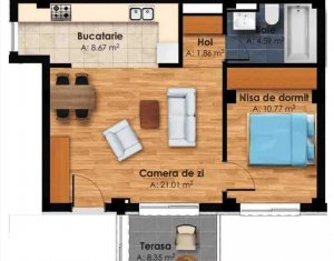 Appartement 2 chambres à vendre dans Cluj-napoca, zone Centru