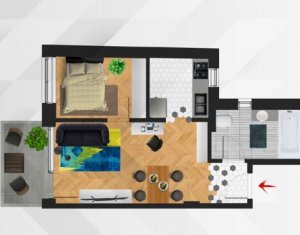 Appartement 2 chambres à vendre dans Cluj-napoca, zone Centru