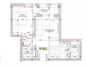 Lakás 2 szobák eladó on Floresti