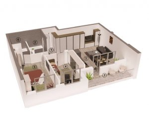 Lakás 3 szobák eladó on Floresti