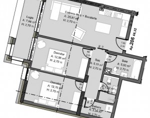 Lakás 3 szobák eladó on Cluj-napoca, Zóna Centru