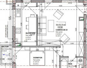, 52.19m2 on Cluj-napoca, Zóna Iris