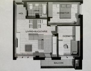 Appartement 3 chambres à vendre dans Floresti