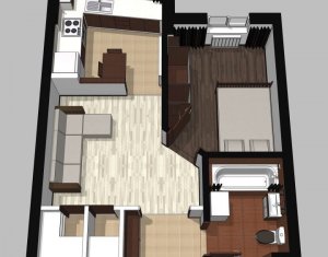 Appartement 2 chambres à vendre dans Floresti