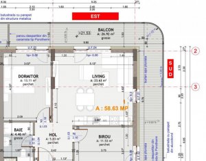 , 59m2 dans Floresti