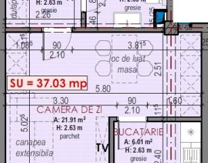 Appartement 1 chambres à vendre dans Floresti