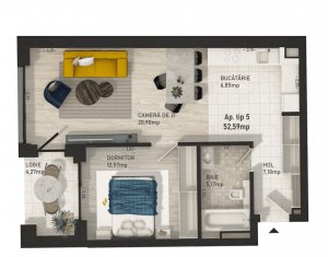 Appartement 2 chambres à vendre dans Cluj-napoca, zone Centru