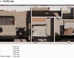 Appartement 3 chambres à vendre dans Cluj-napoca, zone Iris