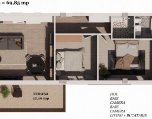 Appartement 3 chambres à vendre dans Cluj-napoca, zone Iris