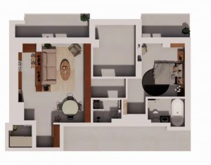 Appartement 3 chambres à vendre dans Floresti