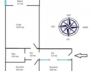 Appartement 2 chambres à vendre dans Cluj-napoca, zone Manastur