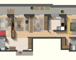 Appartement 3 chambres à vendre dans Cluj-napoca, zone Centru