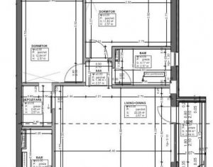 Appartement 3 chambres à vendre dans Floresti