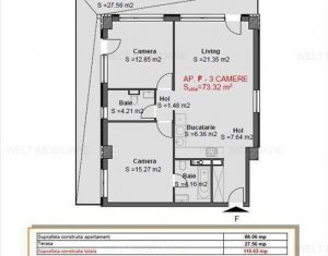 Lakás 3 szobák eladó on Cluj-napoca, Zóna Gheorgheni