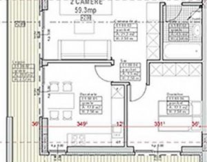 Lakás 2 szobák eladó on Cluj-napoca, Zóna Grigorescu